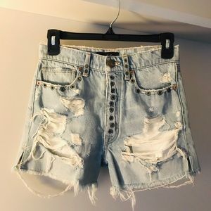 Axis high waist washed short denim size 26